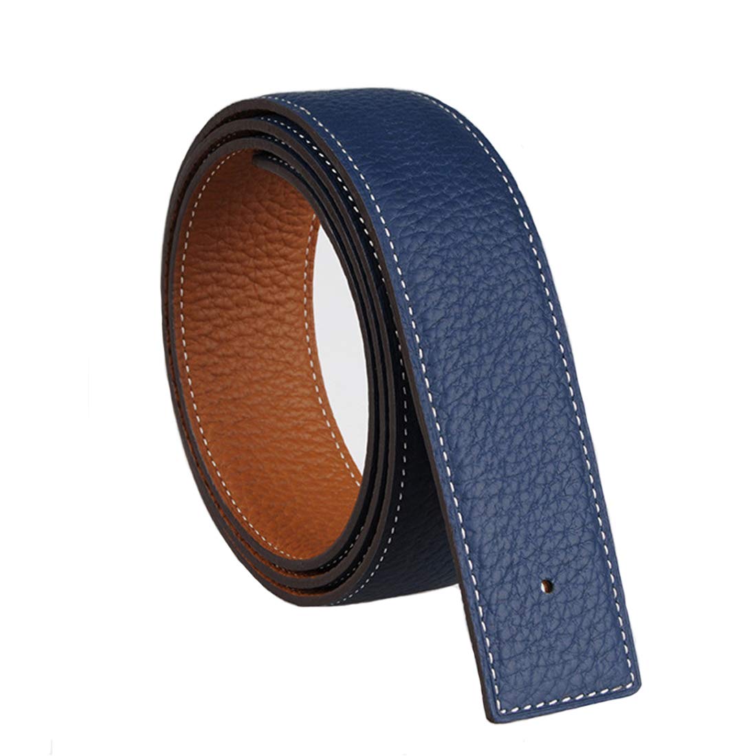 Vatee'sReversible Genuine Leather Belt without Buckle for Men/Women Replacement Strap 38 mm/34 mm/29 mm Wide