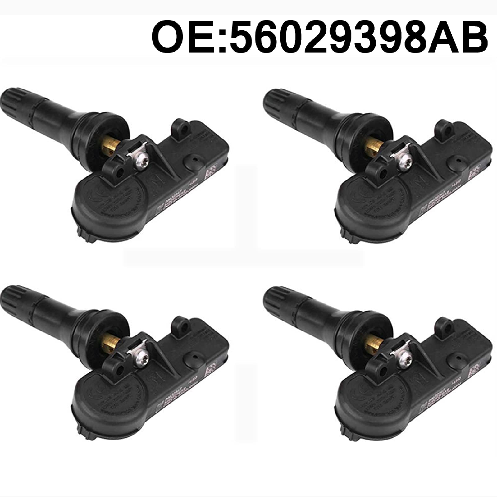Sistema de Control de presión de neumáticos TPMS de 4 Piezas, Sensor de presión de neumáticos TPMS, para Jeep, para FIAT 500 2013 2014 2015 2016 2017