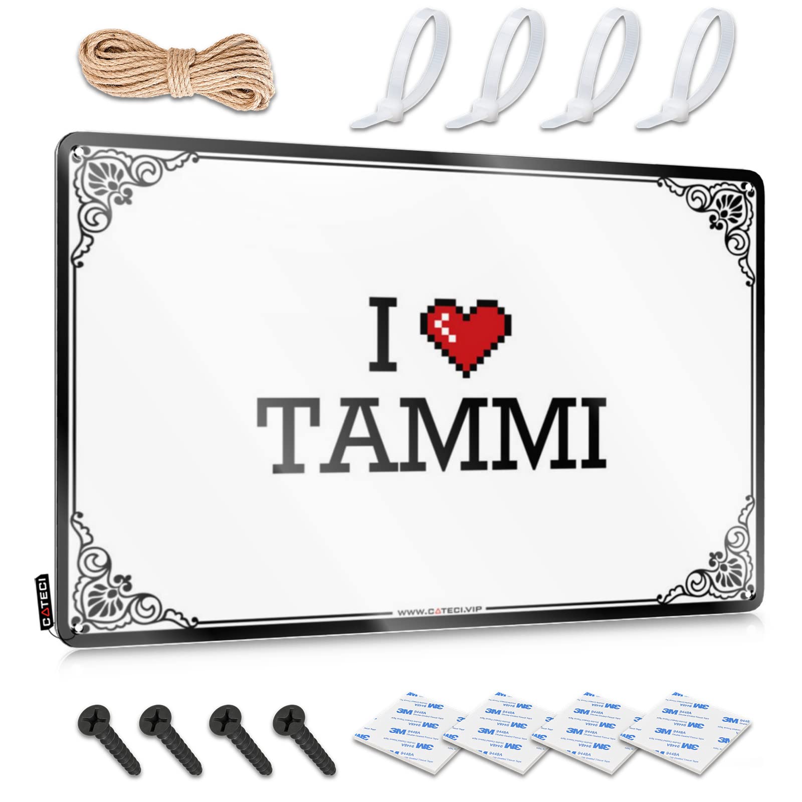 Fzfn Colour Camper Van Accessories, Farmhouse Signs Mancave Haves I Love Tammi | Rustic Funny Wall Art(30X40cm)