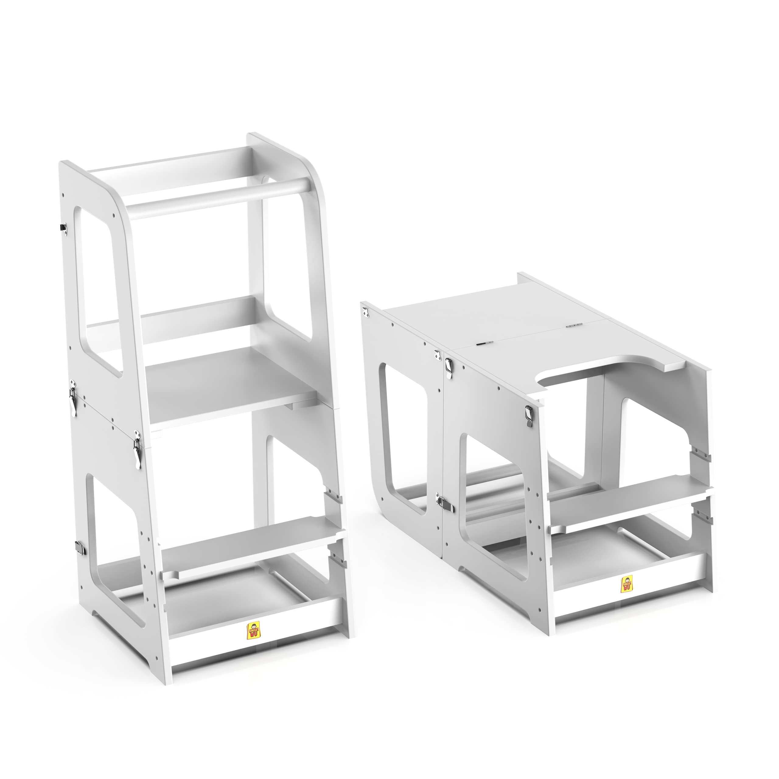 Buy UNCLE WU Kitchen Helper Stool for Toddlers Adjustable 2 in 1