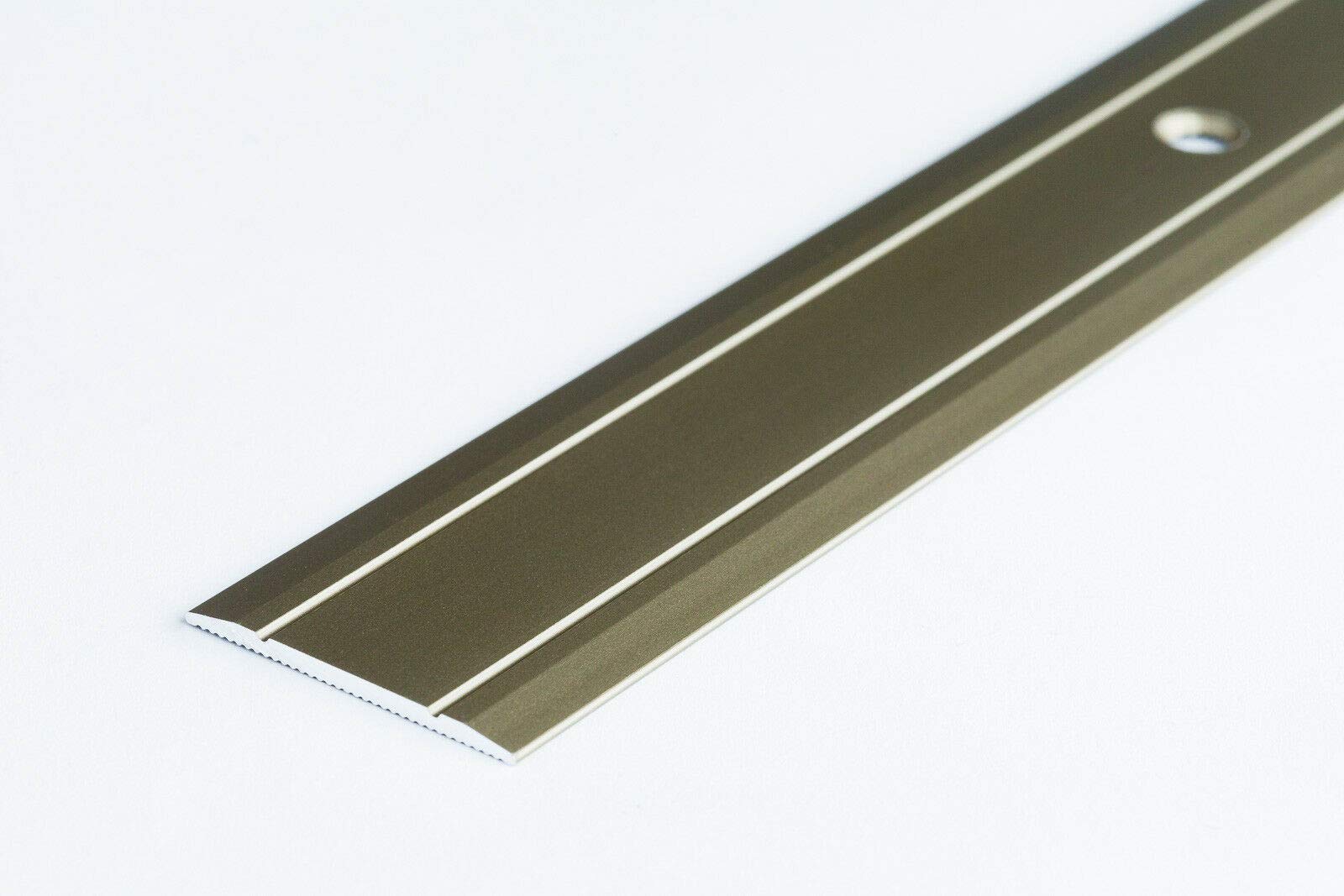 Tmw Profiles Champagne Flat Carpet Cover 30 X 900 Mm Door Strip Aluminium Rail Drilled Floor (Champagne)
