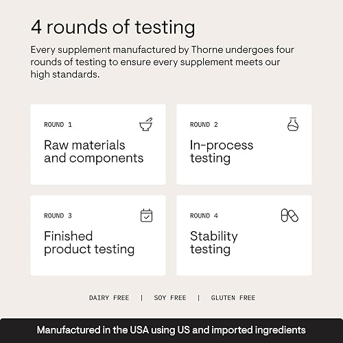 Miniatura 7 de THORNE - Ácido alfa-lipoico - 300 mg - Suplemento para desintoxicación hepática, apoyo antioxidante, salud nerviosa y agudeza mental* - 60 porciones