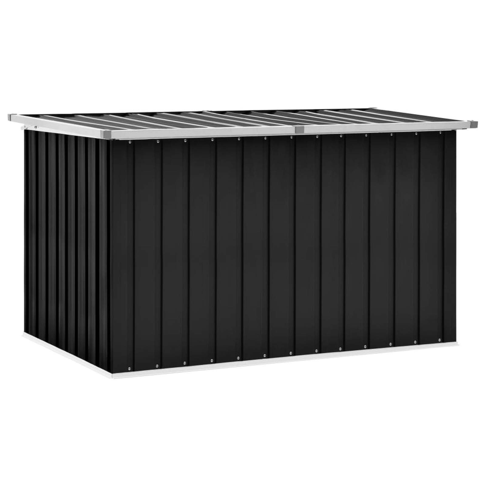 Baule da Giardino Antracite 149x99x93 cm,Baule da Giardino Effetto Legno Organizer Box Giocattoli Multibox Impermeabile Esterni