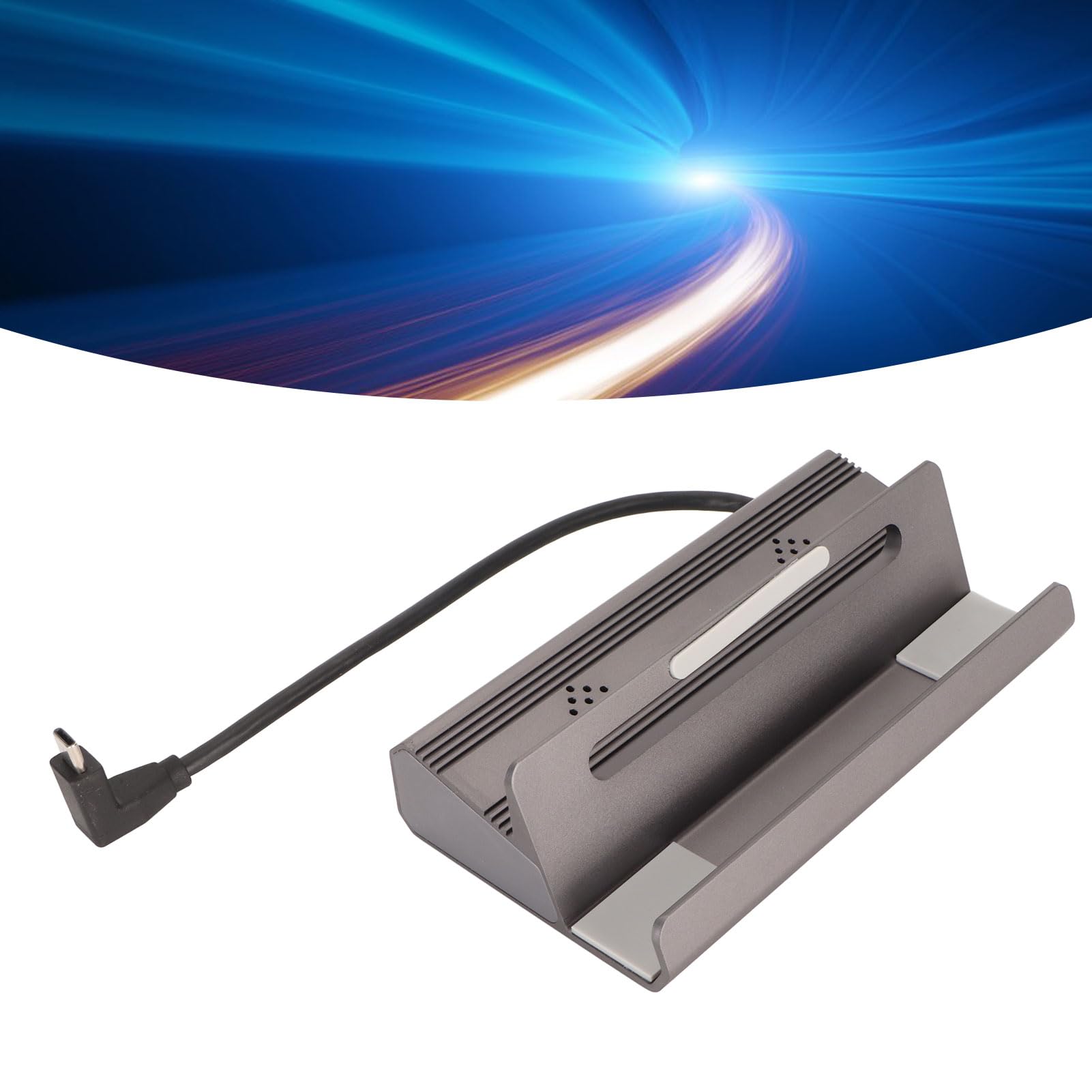 KUIDAMOS Docking Station USB C per Hub 6 in 1 Steam Deck con Uscita 4K e Gigabit Ethernet per Configurazione di Gioco Domestica Grigio Alluminio