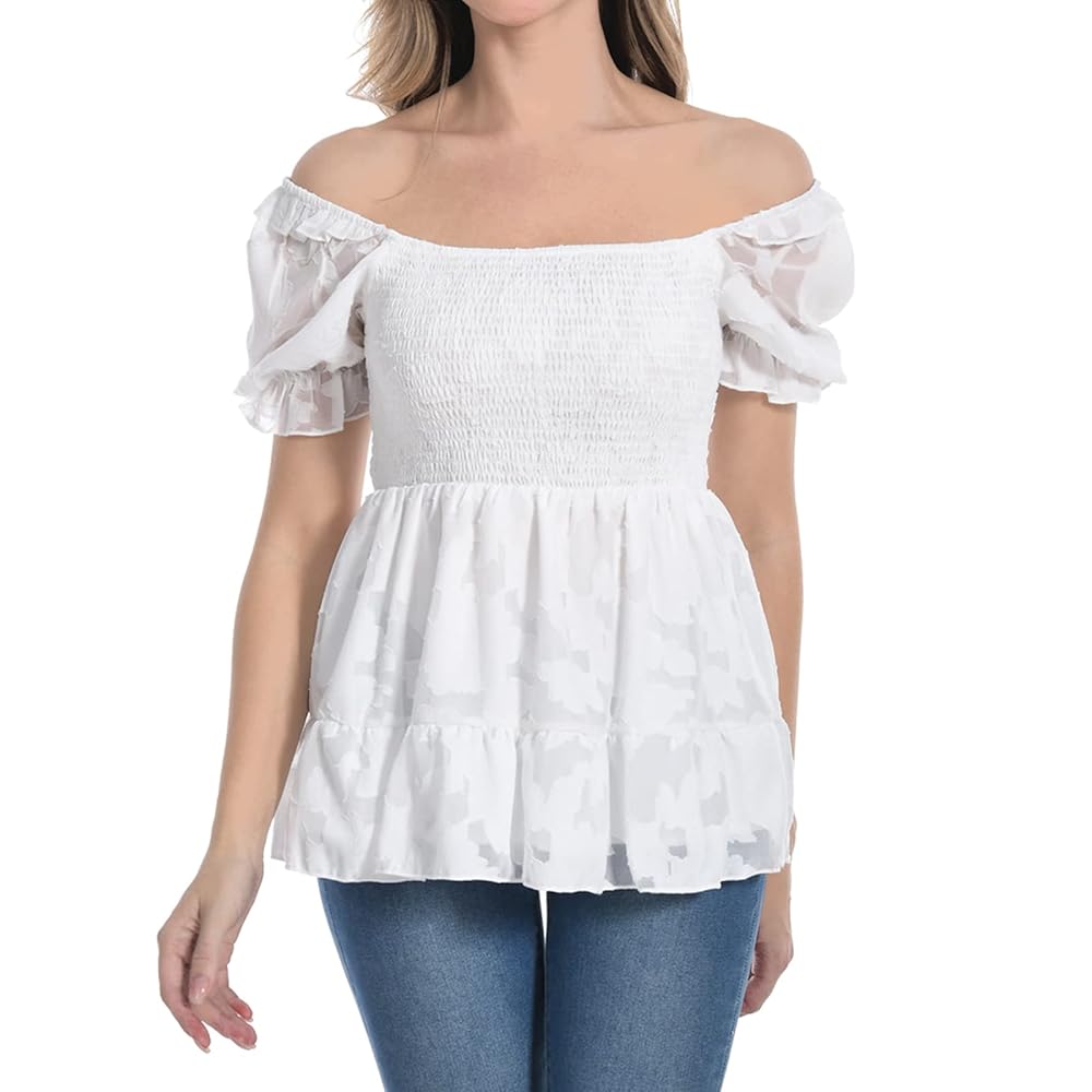 Amazon.com: Women Peplum Tops Square Neck lace Blouse