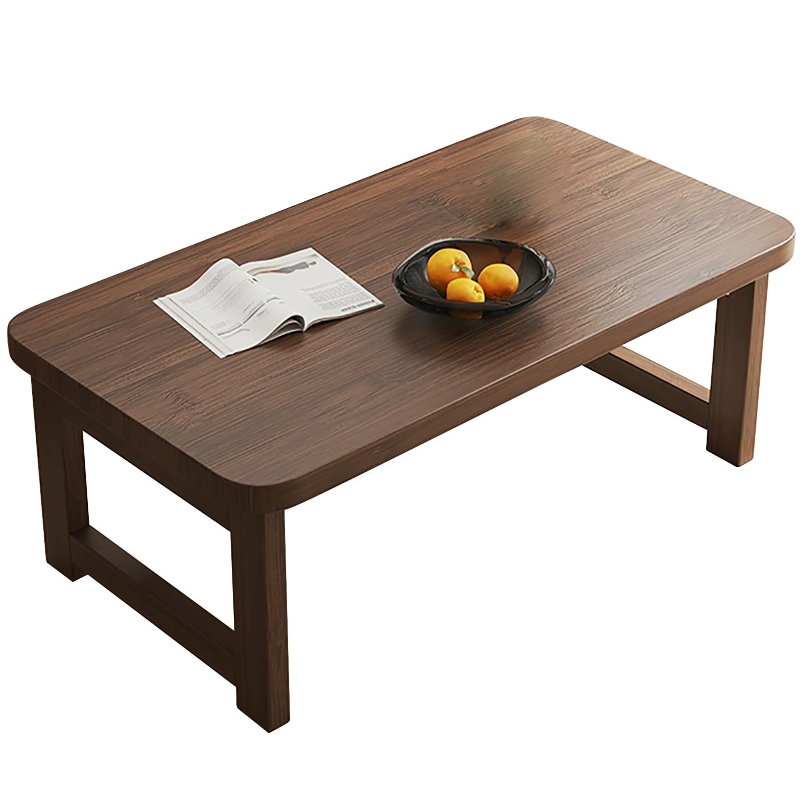 Table basse pliable astucieuse pour un bureau au sol chaleureux et salon modulable