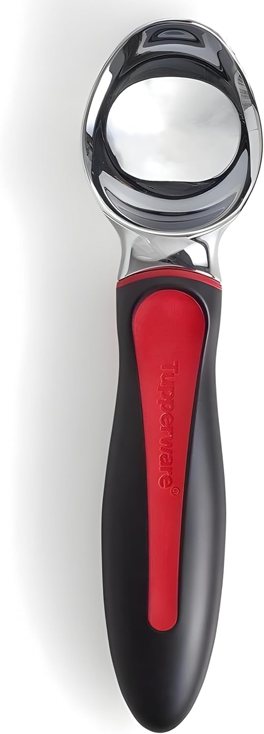 Tupperware Ice Cream Scoop Black with Red Handle