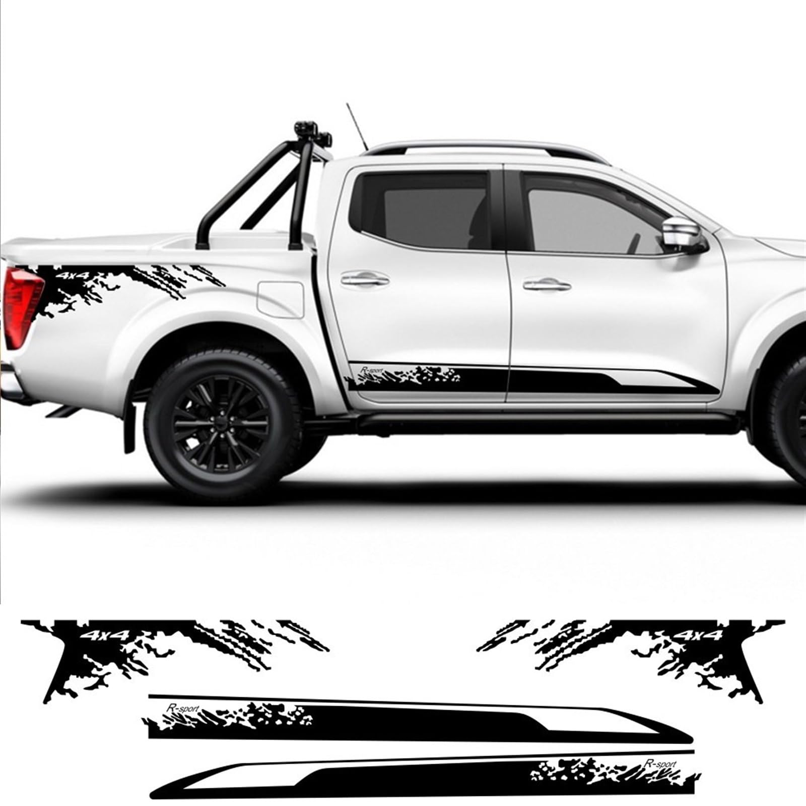 Akcesoria zewnętrzne samochodu Naklejki Dekoracja 2 szt. Naklejki boczne Samochód Ciężarówka Auto Vinyl Film Naklejka DIY Sport Tuning Dekoracje Dekoracyjne naklejki (kolor: na tylny bagażnik,