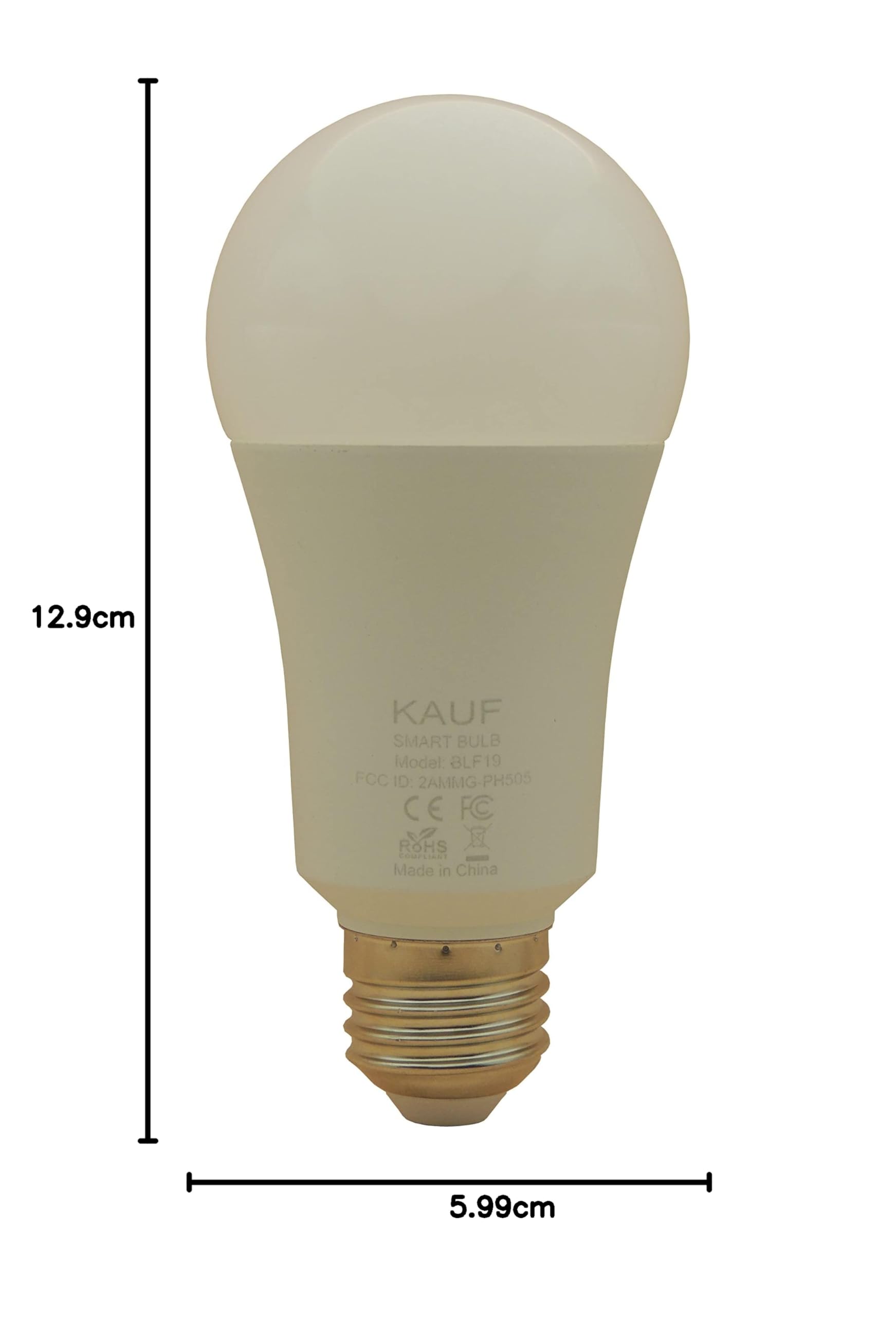 KAUF Ampoule intelligente A19 RGBWW avec ESPHome, compatible avec Tasmota, Made for Home Assistant (4)