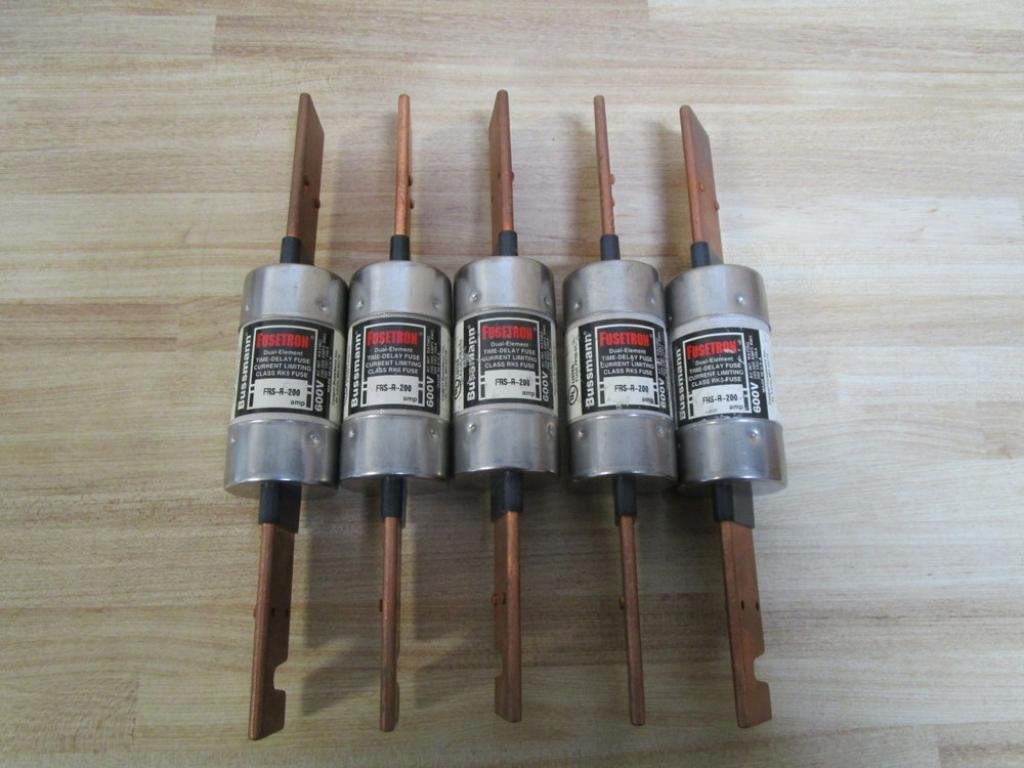 Bussmann FRS-R-200 Fusetron Fuse FRSR200 (Pack of 5)