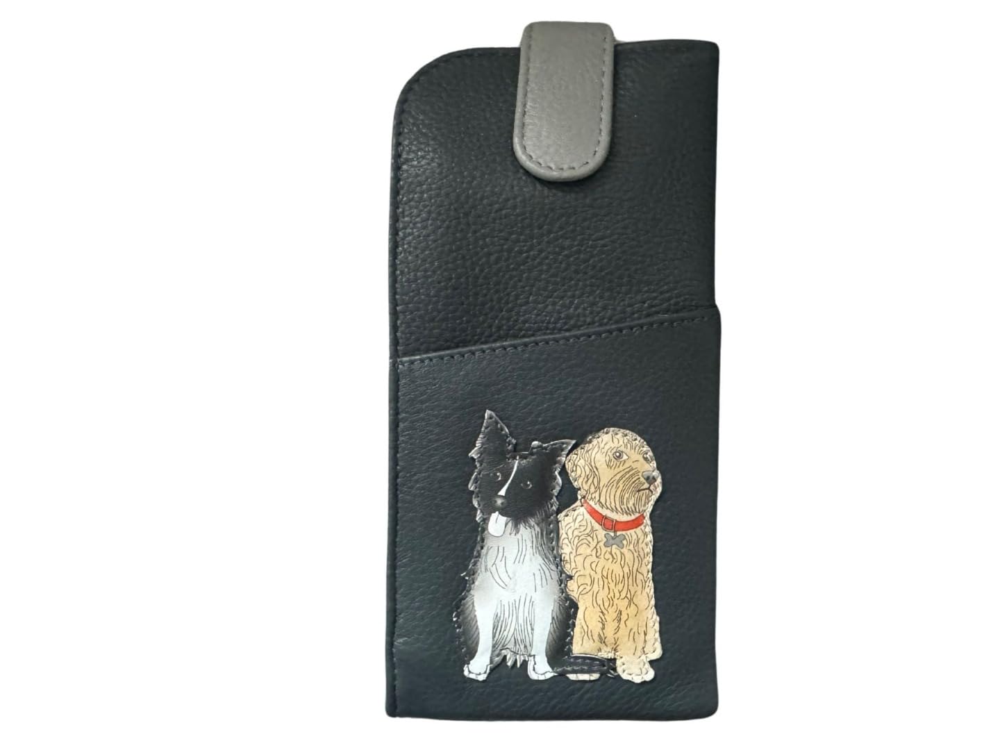 Kennel Crew Dogs Leather Glasses Case by Mala Leather