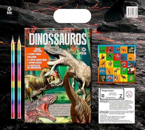 Dinossauros Brincadeira de Colorir