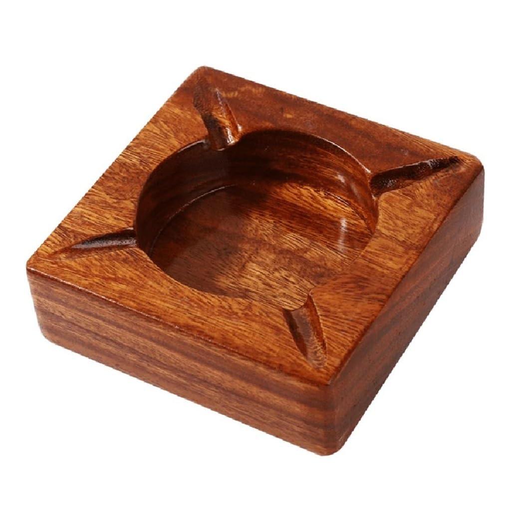 Gthtuhfd Ash Tray Creative Personality Trend Solid Wood Ash Walnut Ashtray Home Use Ashtray For Outside Patio