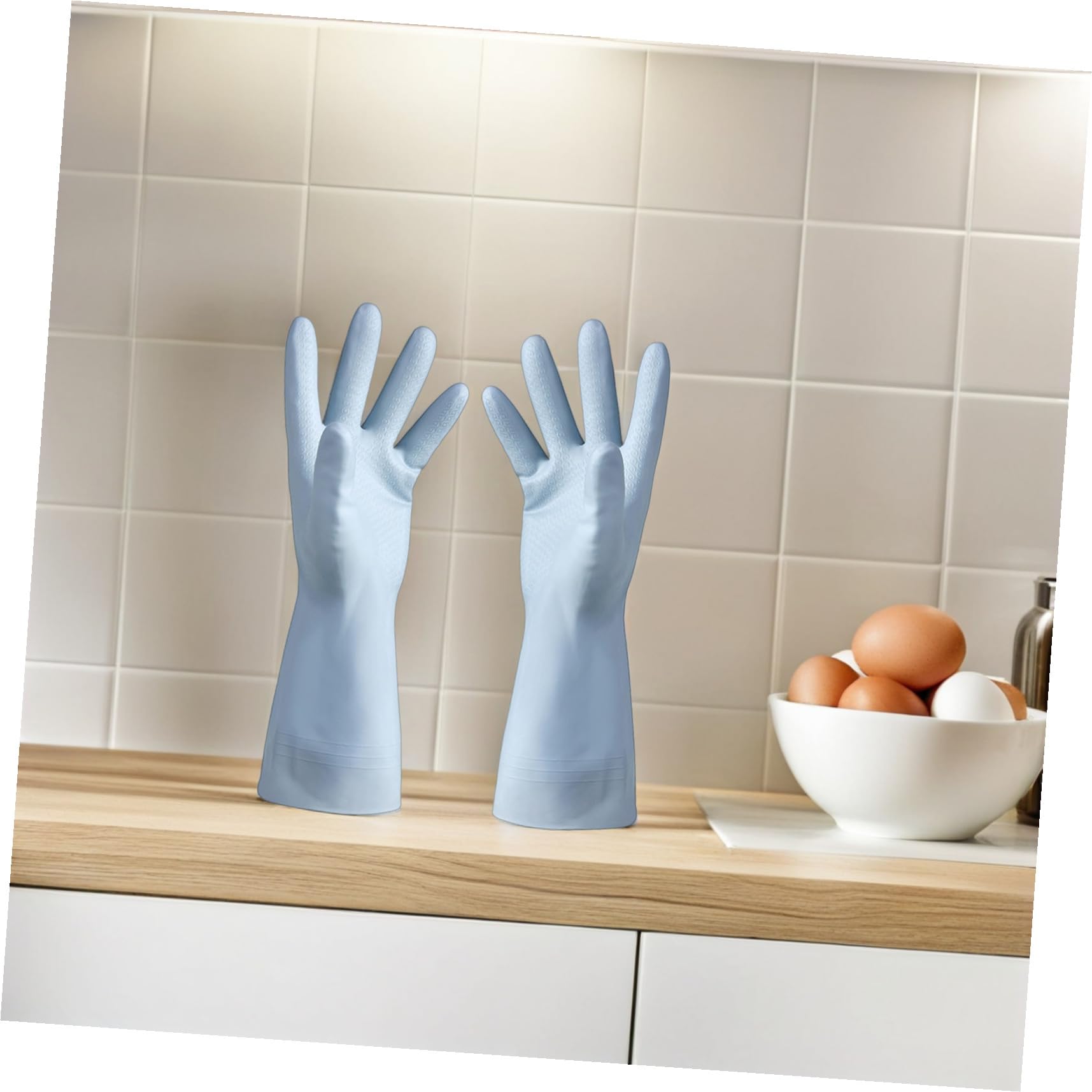 6 pares Guantes Lavavajillas Impermeables Reutilizables de PVC Guantes de Limpieza Cocina para Lavar Platos Protección Manos Flexibles y Antideslizantes