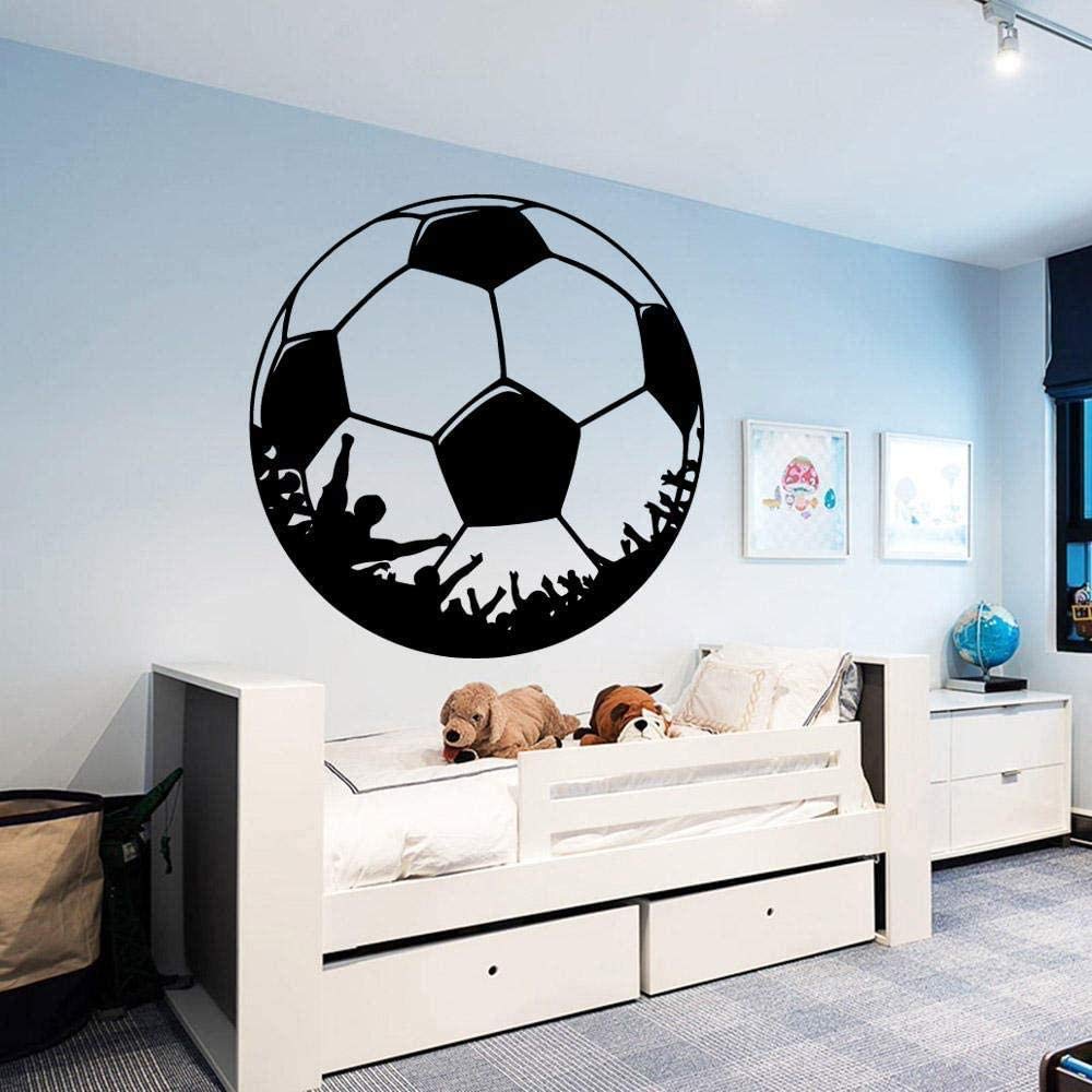 Rockible Wandaufkleber Mit Messlatte - Fußball-Design Für Kinderzimmer