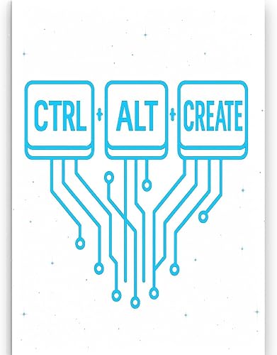Tech Circuitry Design Poster - Gloss Paper Finish - Wall Decor for Programmers and Gamers