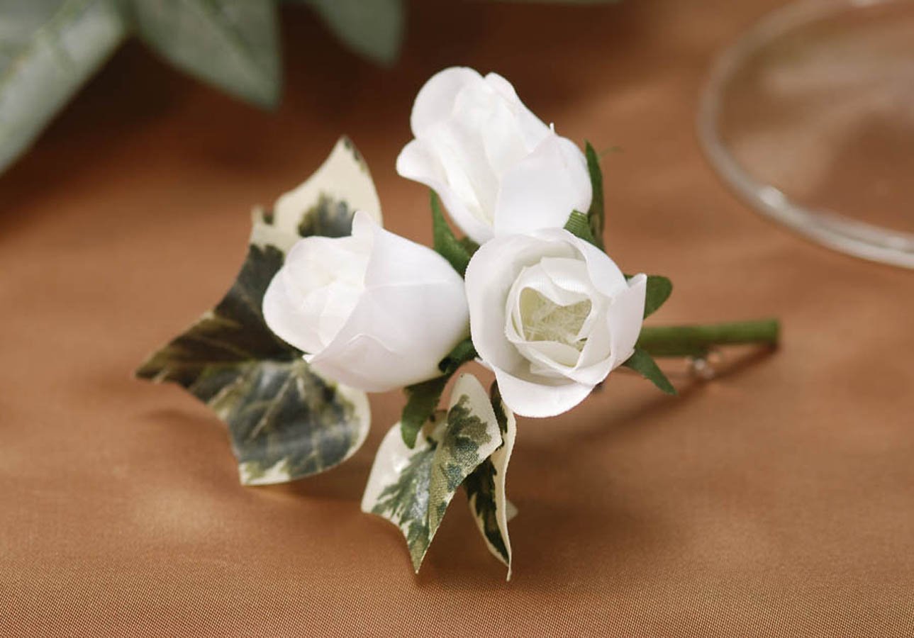 Darice VL3078, Mini Rosebud Boutiner Vendor Delay, 4-Inch, White