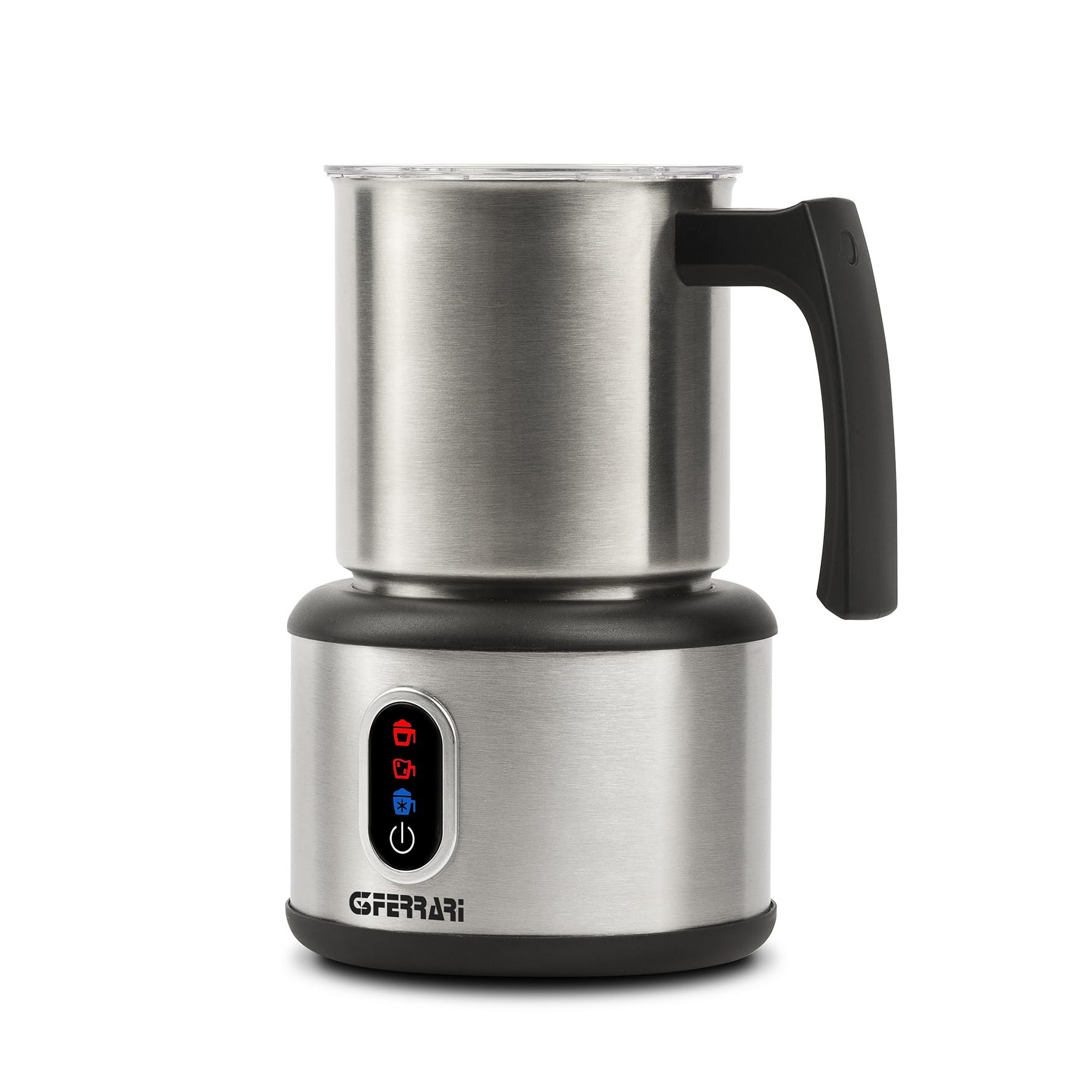 G3 Ferrari G10198 Choco-Lat Espumador de leche con vaso de acero inoxidable extraíble, 600 W, capacidad de 250 ml, 3 funciones, Capuchinador, Pantalla táctil, Fácil de limpiar, Apagado automático