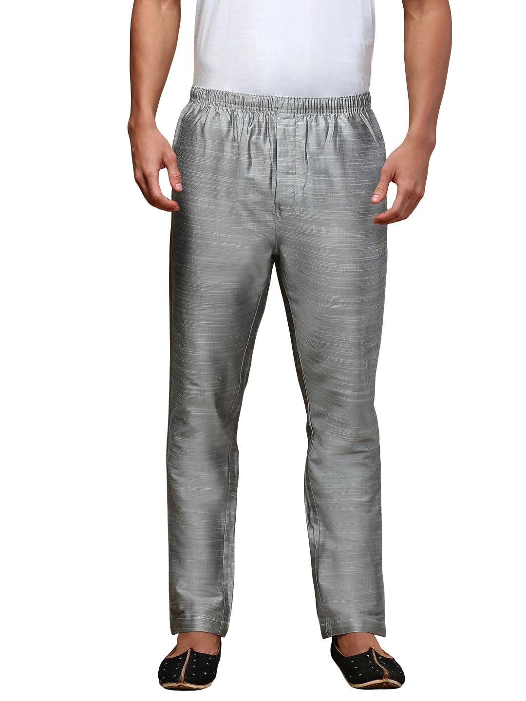Mens Pyjama Viscose Blend Elastic Waist Side Pockets Bottomwear Pant Classic Design for Ultimate Comfort-image-10