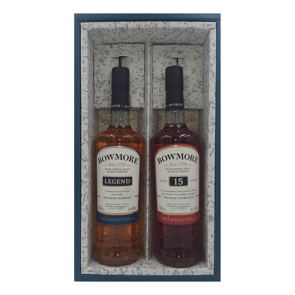 【おかよ】ボウモア15年＆レジェンド2本セット Amazon.co.jp: スローライフ ウイスキー ボウモア 15年 700ml