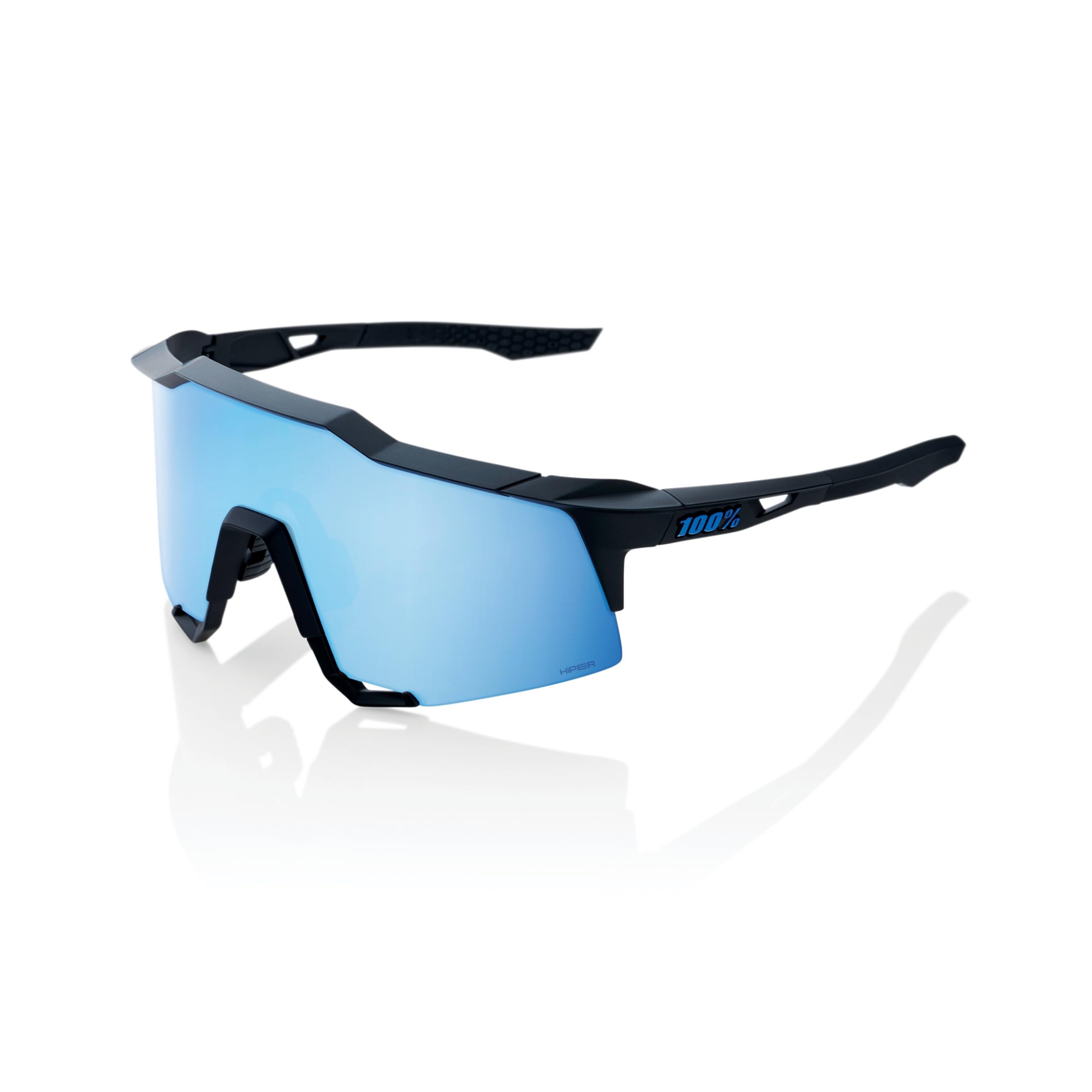 100%GAFAS SPEEDCRAFT - Matte Black - HiPER Blue Multilayer Mirror Lens