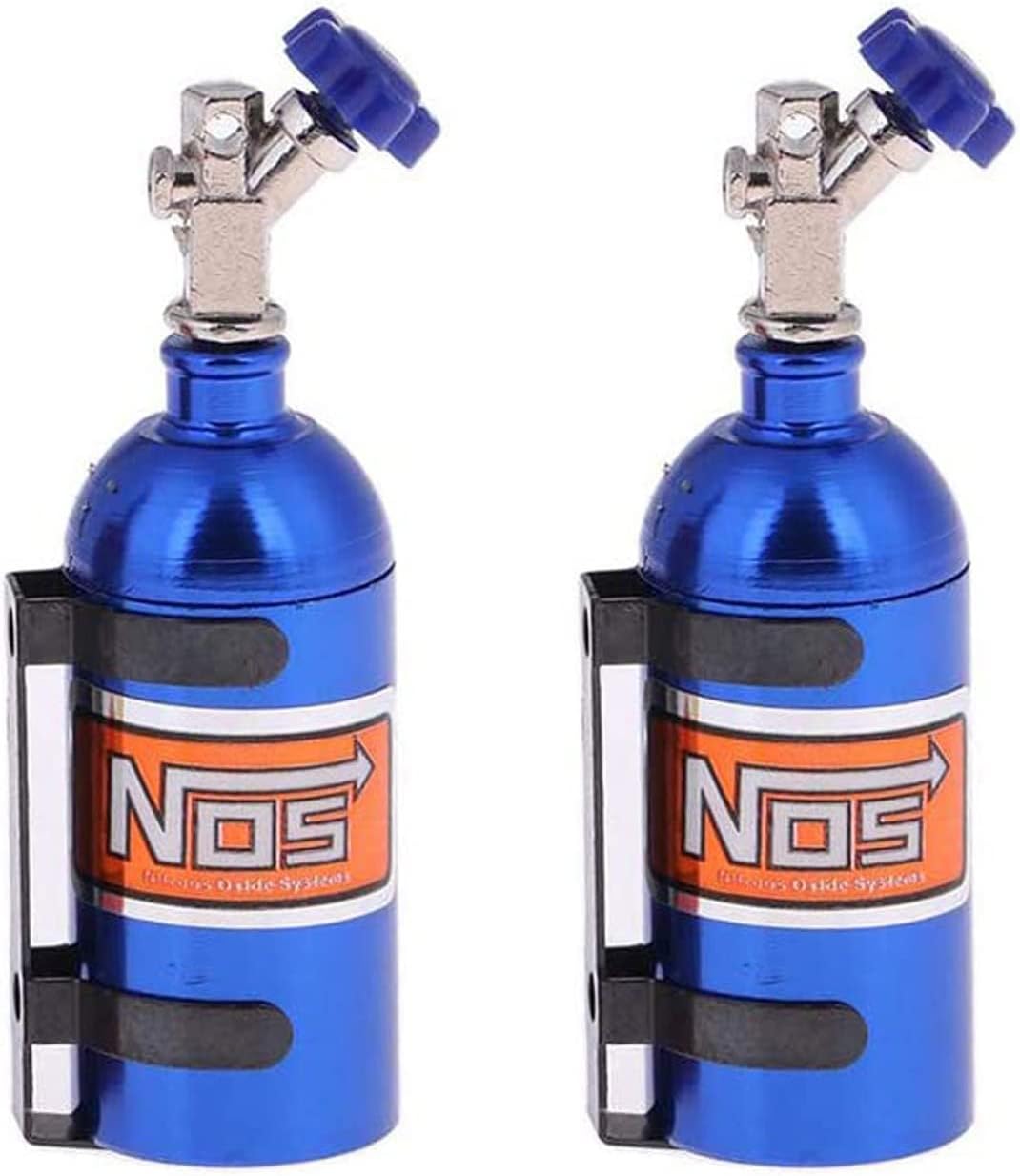2Pack Metal Simulation Nitrogen Bottle Decoration Part Accessory Compatible with 1/10 RC Crawler Car for TRX4 Axial SCX10 RC4WD Tamiya 90046 D90 D110 TF2 (Blue)