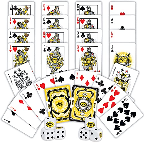 Image of MasterPieces Game Day - NCAA Iowa Hawkeyes 2-Pack Playing Cards & Dice Pack - Officially Licensed Set for Adults and Family