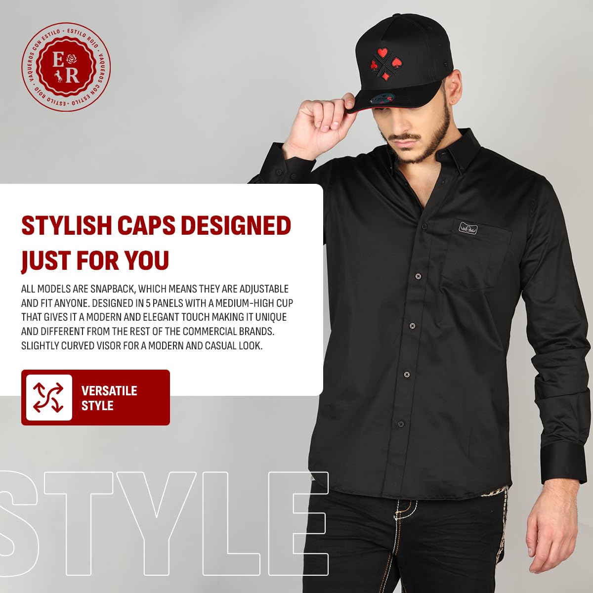 Ferreti Culiacan - Cappellino da uomo con 4 carte, cappello da baseball nero per uomini e donne, cappelli e berretti da uomo, taglia regolabile