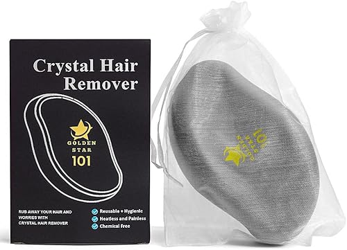 Golden star 101 Borrador de cabello de cristal, dispositivo de depilación, removedor de pelo para mujeres y hombres, nuevo y mejorado para pieles