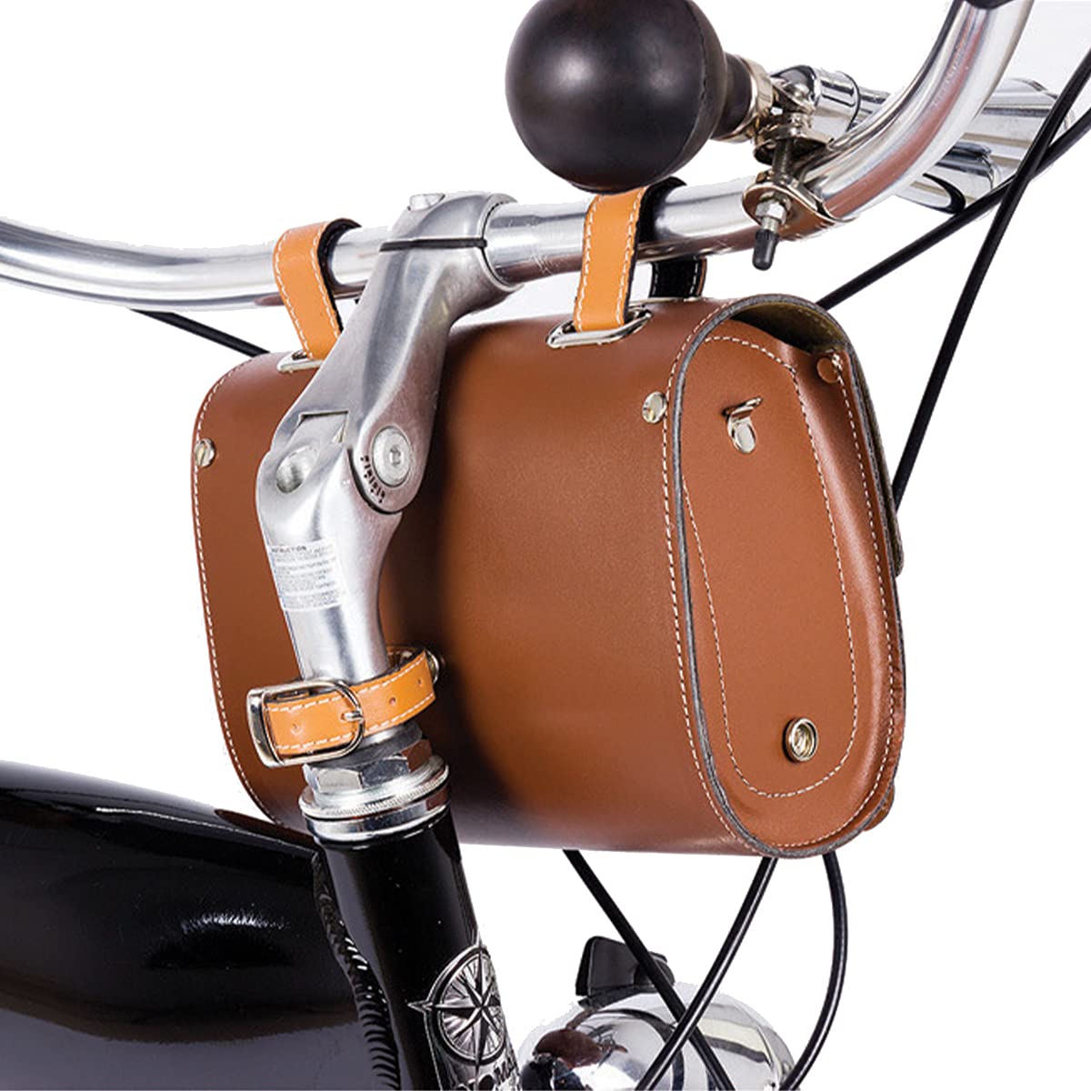 TentHome Retro Fahrradtasche Satteltasche Leder PU Lenkertasche Rahmentasche Werkzeugtasche für Gepäckträger Fahrradgepäcktasche Vintage Sattel Vorne Hinten Braun Radfahren Zubehör Sport & Freizeit