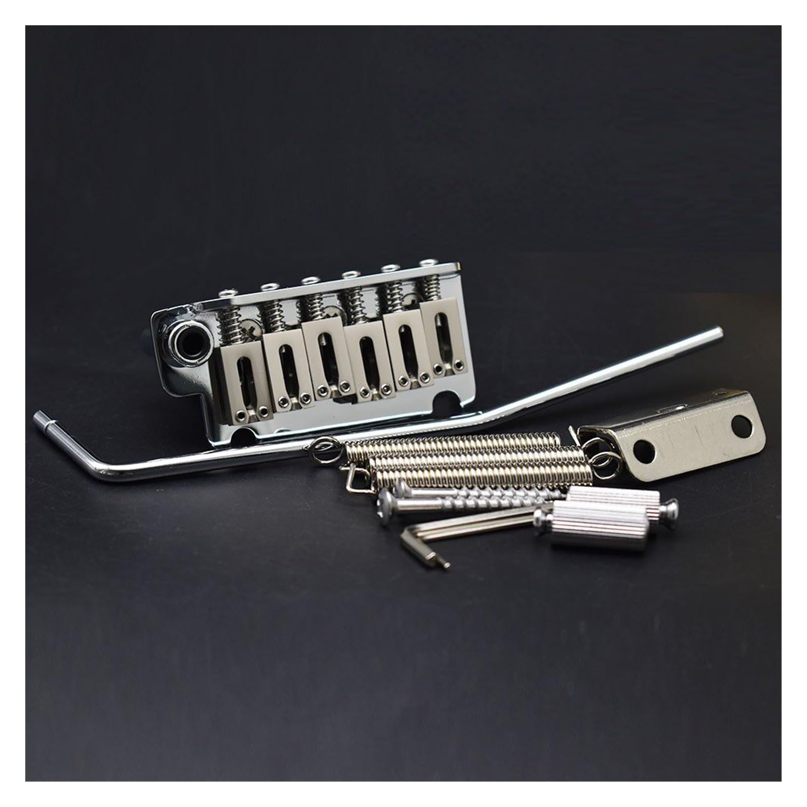 Guitarra Eléctrica Doble Puente Trémolo Resorte Bajo Base Cuerda Tornillo Accesorios Puente De Guitarra Profesional(10.8mm Chrome)