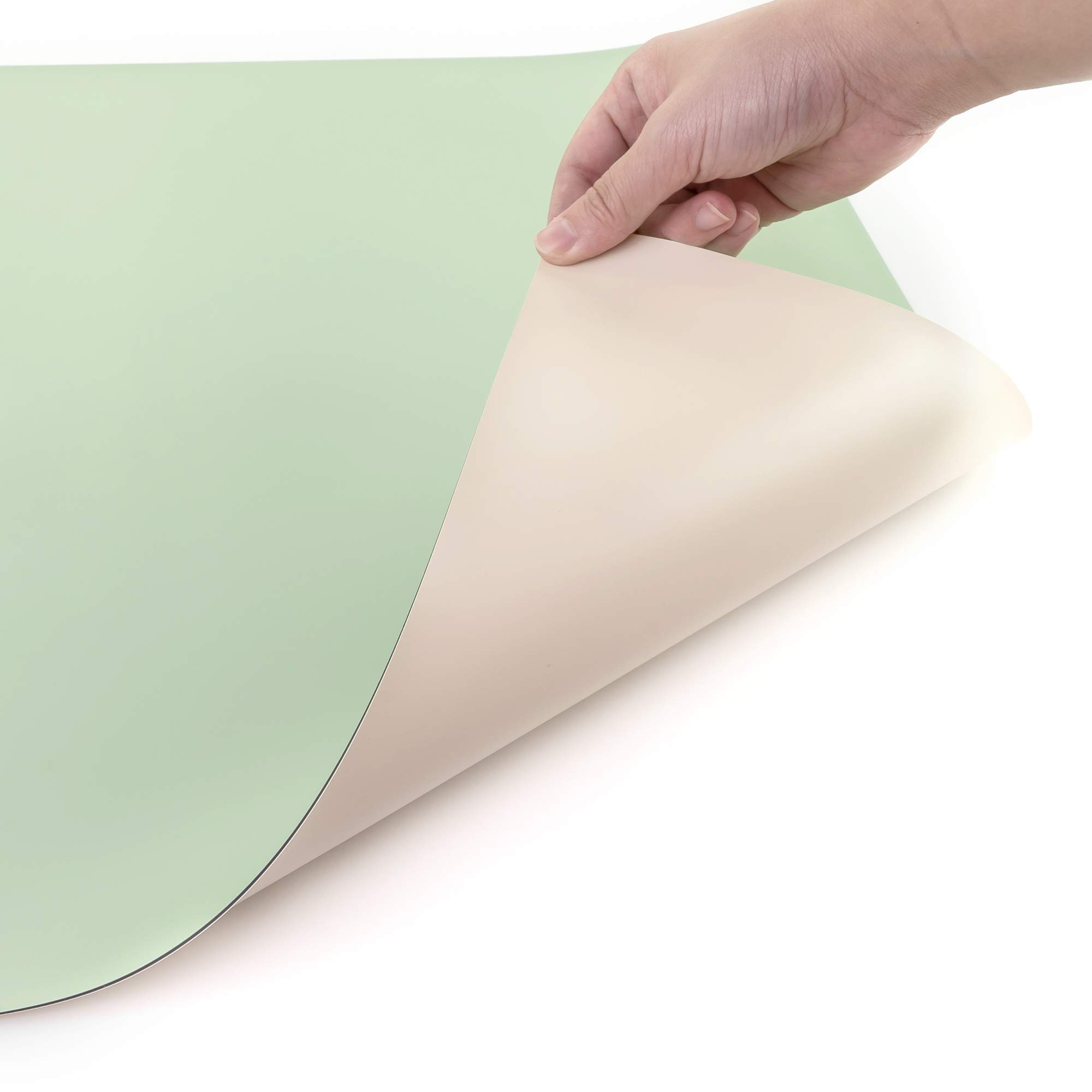 Pacific Arc - Copertura in vinile per lavagna, autoguarigione e antimacchia, colore: Verde/Avorio, 50,8 x 66 cm