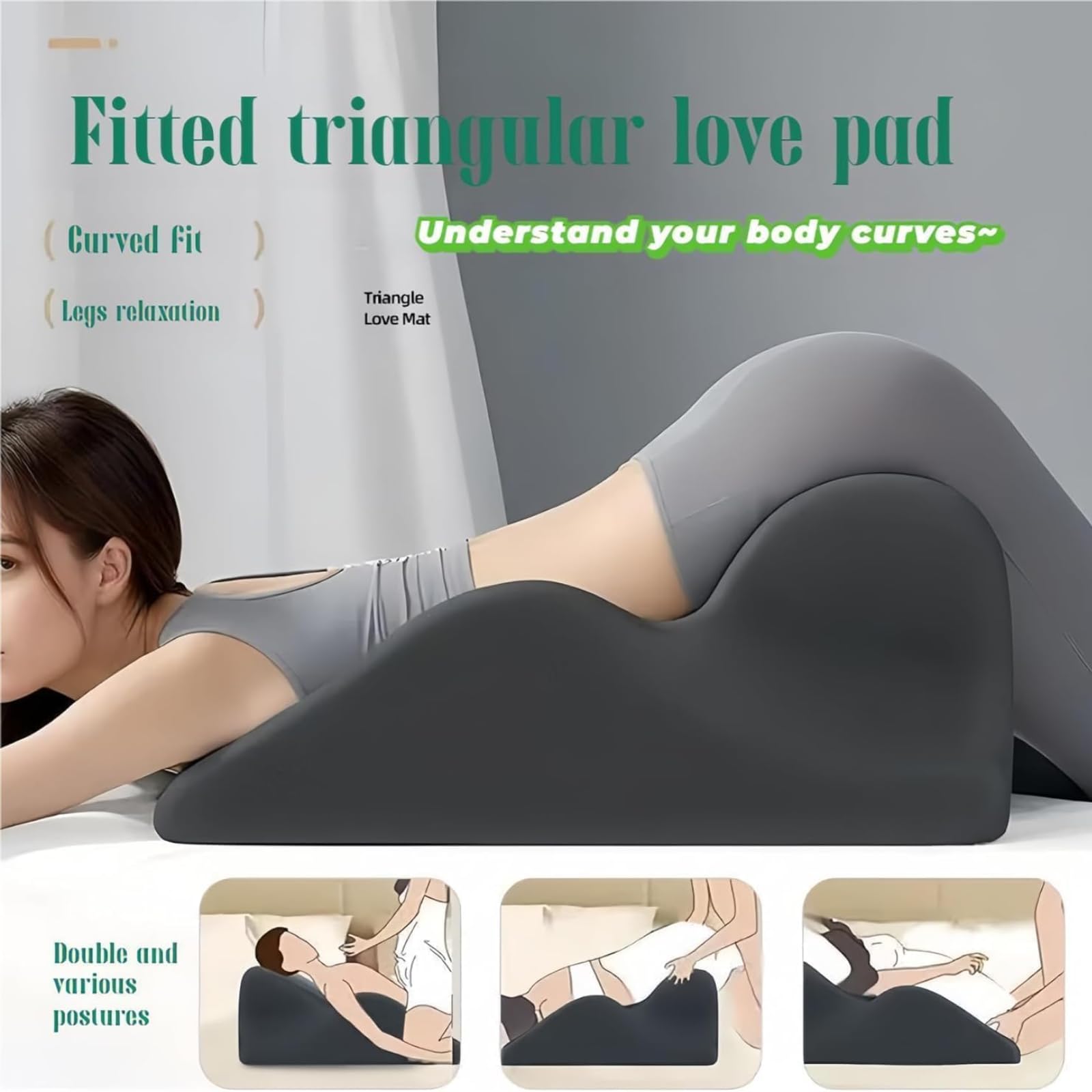 Oreiller de couple - Oreiller d'intimité pour couple - Soutien ergonomique de la posture pour la colonne vertébrale - Oreiller de lit multifonction - Position parfaite à 27° pour toutes les postures
