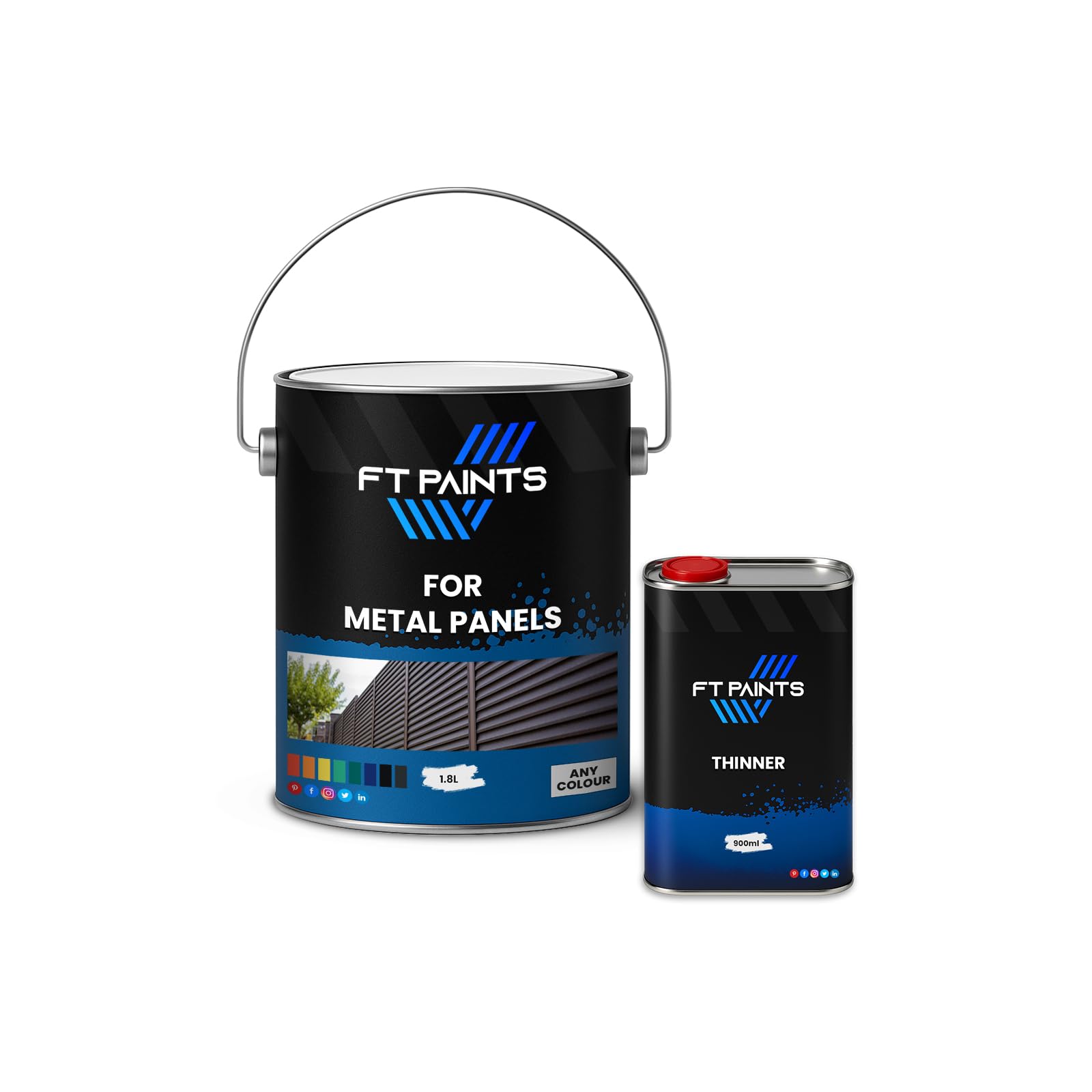 Fabiot. Ral 7016-Anthracite Grey Ft Paints 2.7L Kit Basecoat Paint With Matt Finish For Metal Panels