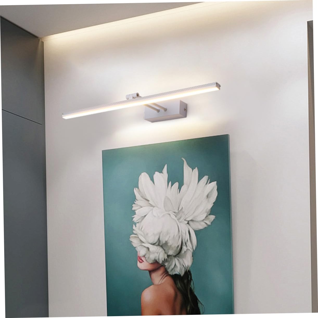 PartyKindom Lampada Specchio Bagno LED Bianca Contemporanea Applique Parete Luce Bagno LED Alluminio PC Non Dimmerabile