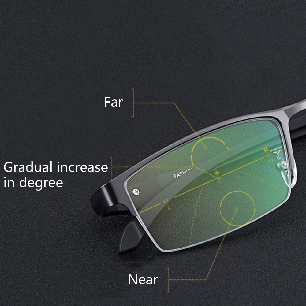 Gafas Presbicia Medio Marco Gafas De Lectura Multifocales Progresivas Fotocromáticas Gafas De Sol Para Hombre Mujer Lectores Ligeras Comodas