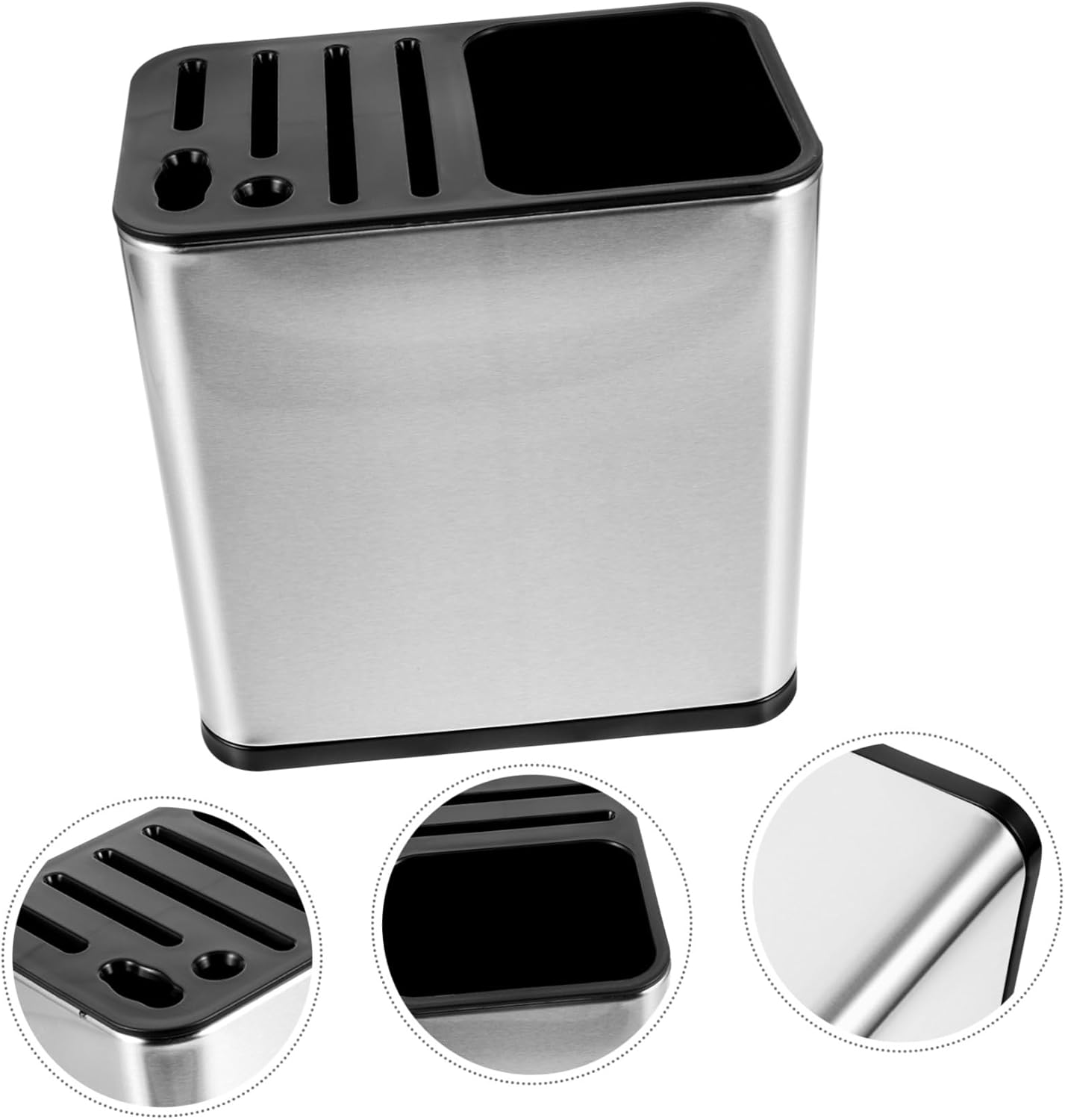 Mobestech Stainless Steel Utensil Holder for Kitchen Organization Rotating Chopstick and Cutter Rack Multi-purpose Kitchen Gadget Sleek Design for Home Dining