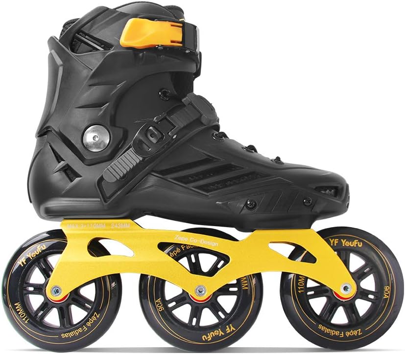 Adult Fitness Inline Skate, Performance Inline Skates with 110mm 3-Wheels Skates for Men