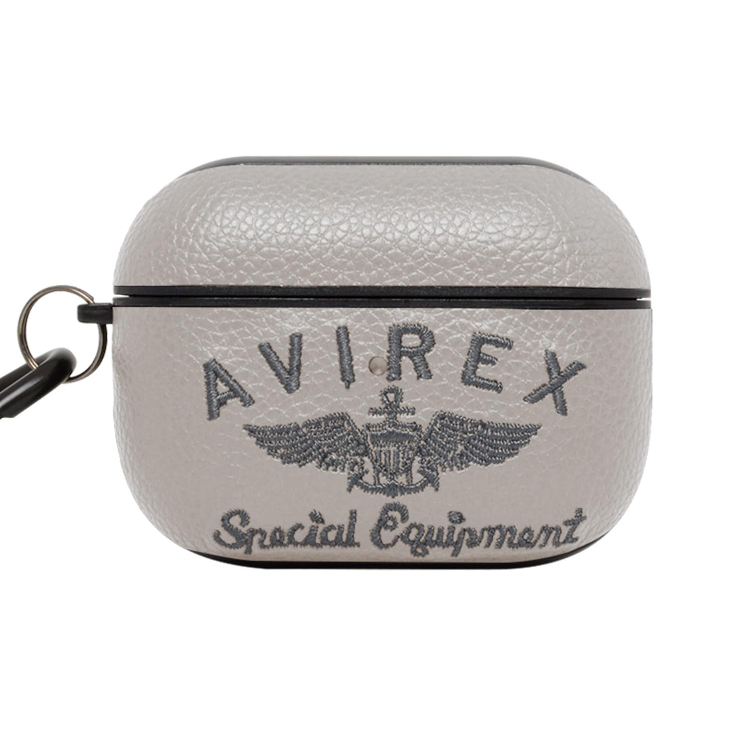純正品AirPods3 ケース付♩ Amazon | AVIREX 正規品 AirPods Pro3 ケース 「 刺繍ロゴ 」 カラビナ