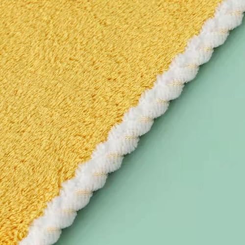 Miniatura 4 de FZBNSRKO Toalla de mano para niños, paquete de 4 toallas colgantes de algodón puro de dibujos animados, paño de vellón coral de doble cara,