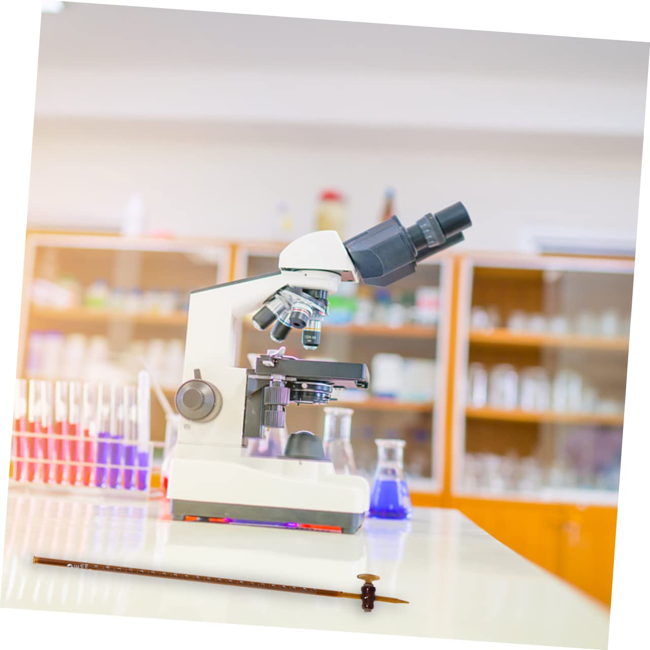 iplusmile 3pezzi Buretta Acida Per Laboratorio Strumento Chimico Per Esperimenti Scolastici Realizzata Con Materiali Resistenti Alla Corrosione e Alta Durabilità