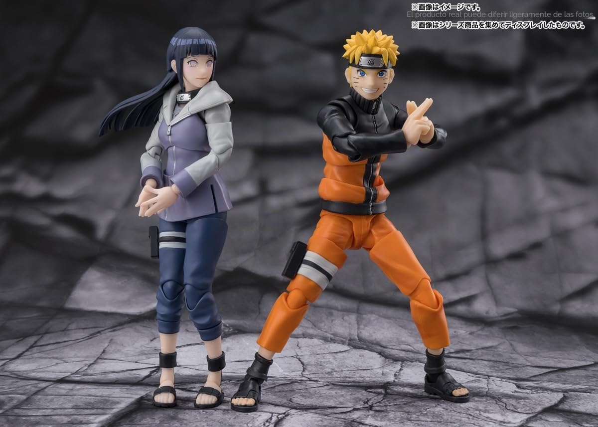 TAMASHII Nations S.H. Figuarts Naruto Shippuden Hyuga Hinata Noble White Sokai - Aprox. Figura de acción prepintada de PVC y ABS de 5.3 Pulgadas