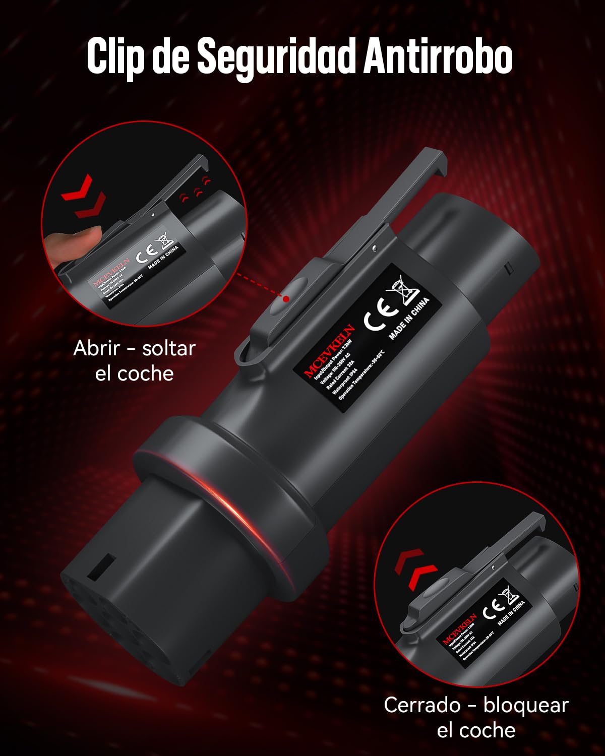 EV Adaptador de Carga Tipo 2(IEC62196) a Tipo 1(SAE J1772) | 32A/16A EV Convertidor de Cable de Carga Tipo 2 a Tipo 1 Coche Eléctrico, sólo para los Vehículos Estándar Americano
