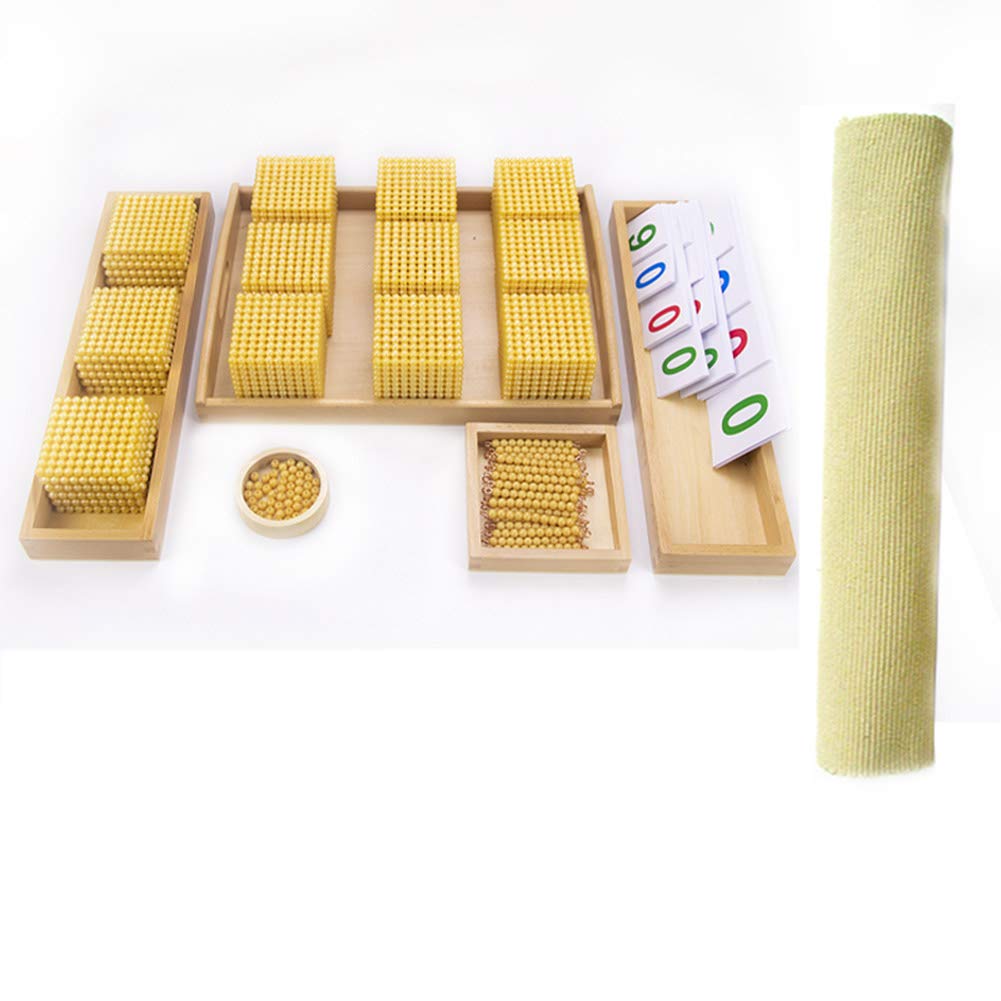 Buy Wumudidi Montessori Bank Game Toy with work blanket,Golden Bead