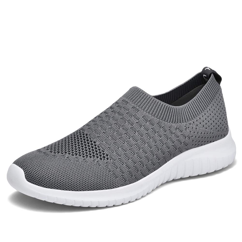 TIOSEBON Men's Slip On Walking Shoes Knit Mesh Tennis Sneaker