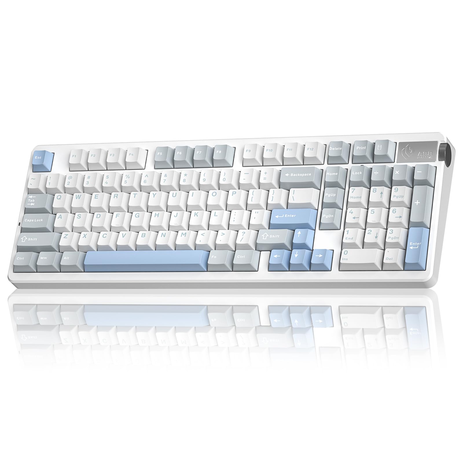 LEOBOG A98 Wireless Creamy Mechanical Gaming Keyboard with Number Pad Knob