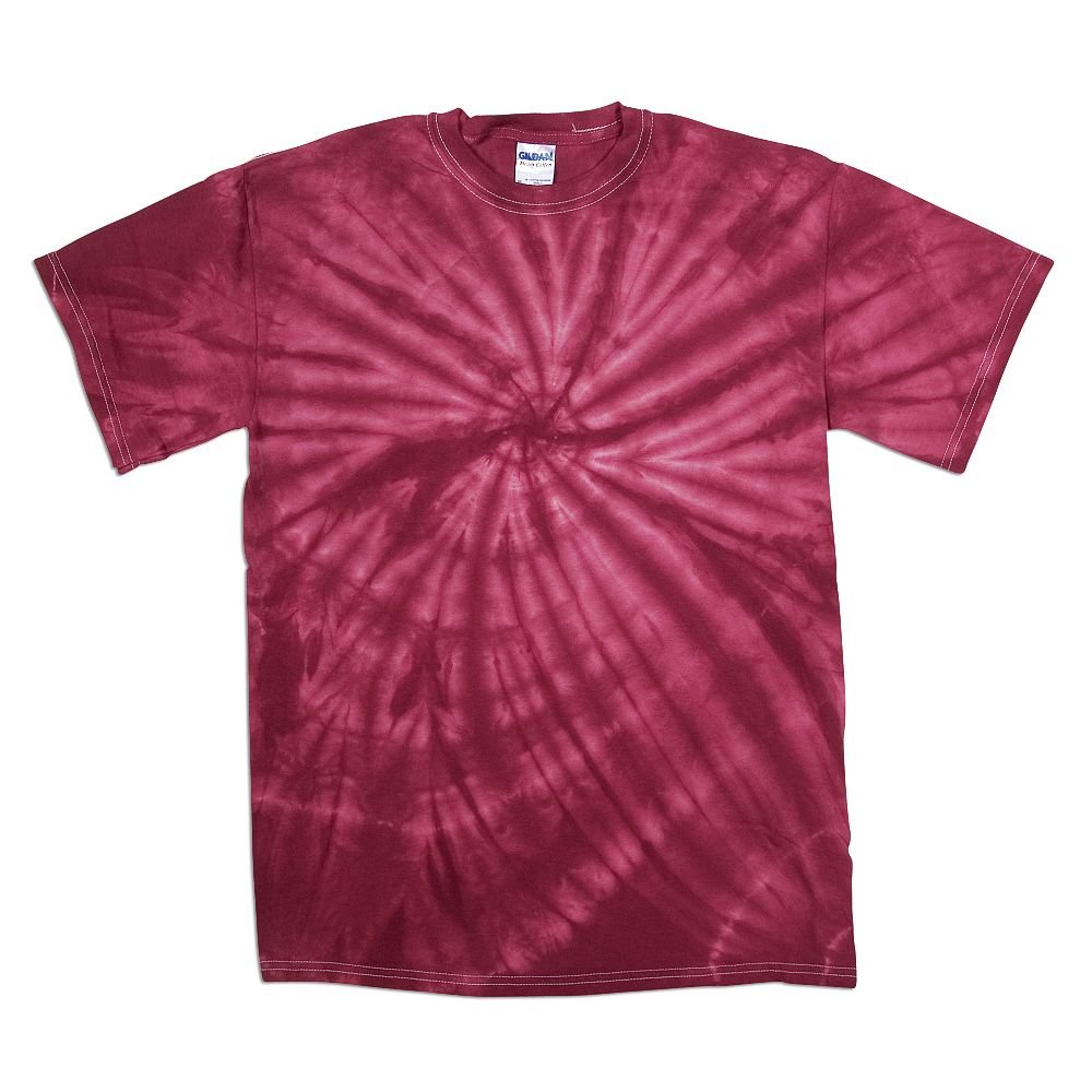 Tye Dye T-Shirt Adult (Small, Maroon)