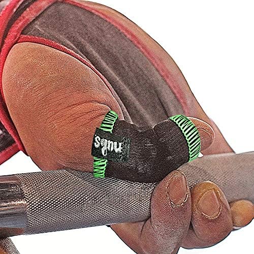 JerkFit Nubs Thumb Sleeves Protector for Hook Grip, Olympic Weightlifting, Powerlifting, Gymnastics, Prevent Calluses, Blisters, and Tears | Pair (Neon Green, Medium)