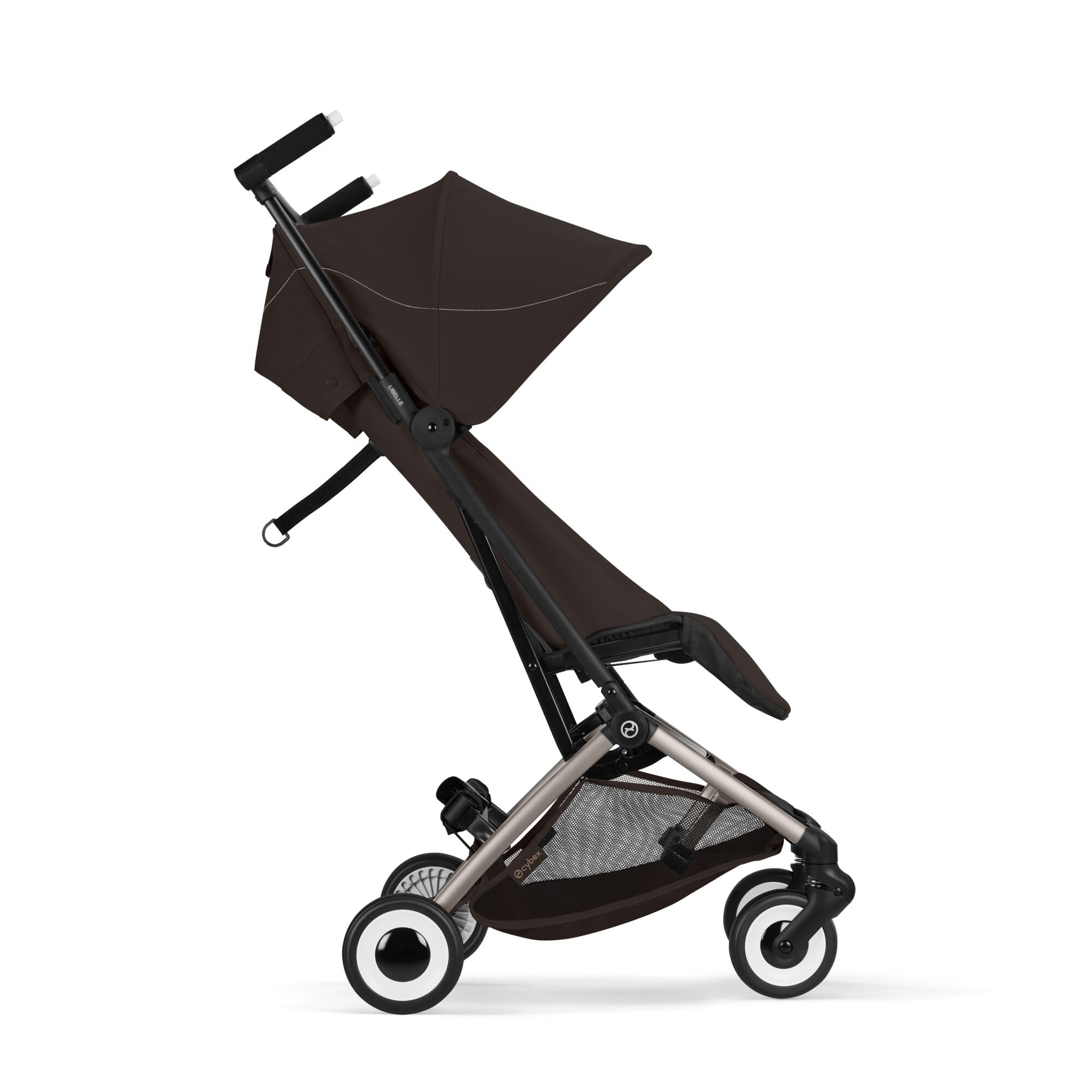 CYBEX Gold Wózek dziecięcy LIBELLE w rozmiarze pasującym do bagażu podręcznego, Od ok. 6 miesięcy do ok. 4 lat (maks. 22 kg), Ultralekki (tylko 6 kg), Jednoręczny system pasów, Chocolate Brown