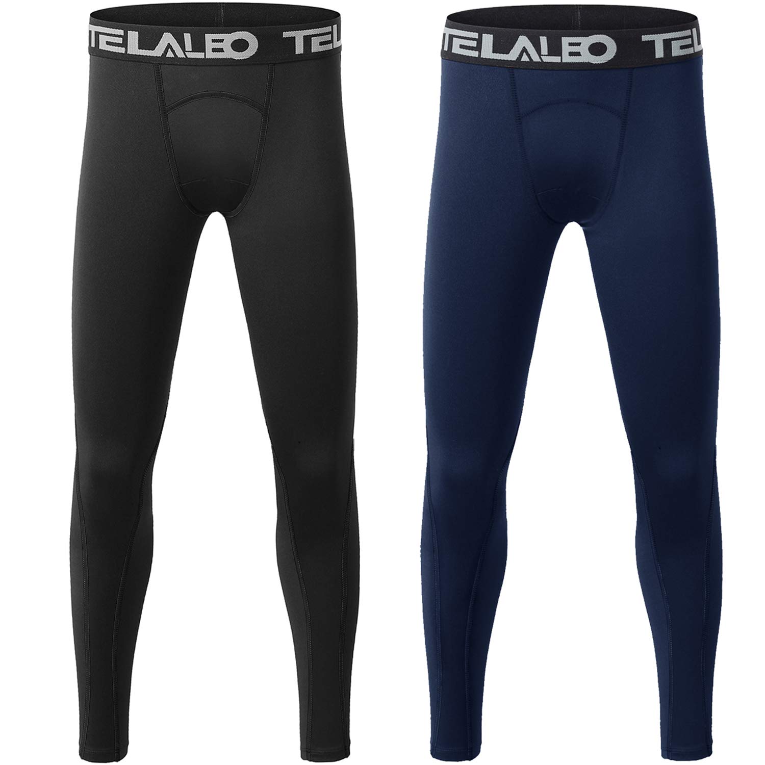 Boys’ Youth Compression Leggings Pants Tight Athletic Base Layer for Running Hockey Basketball